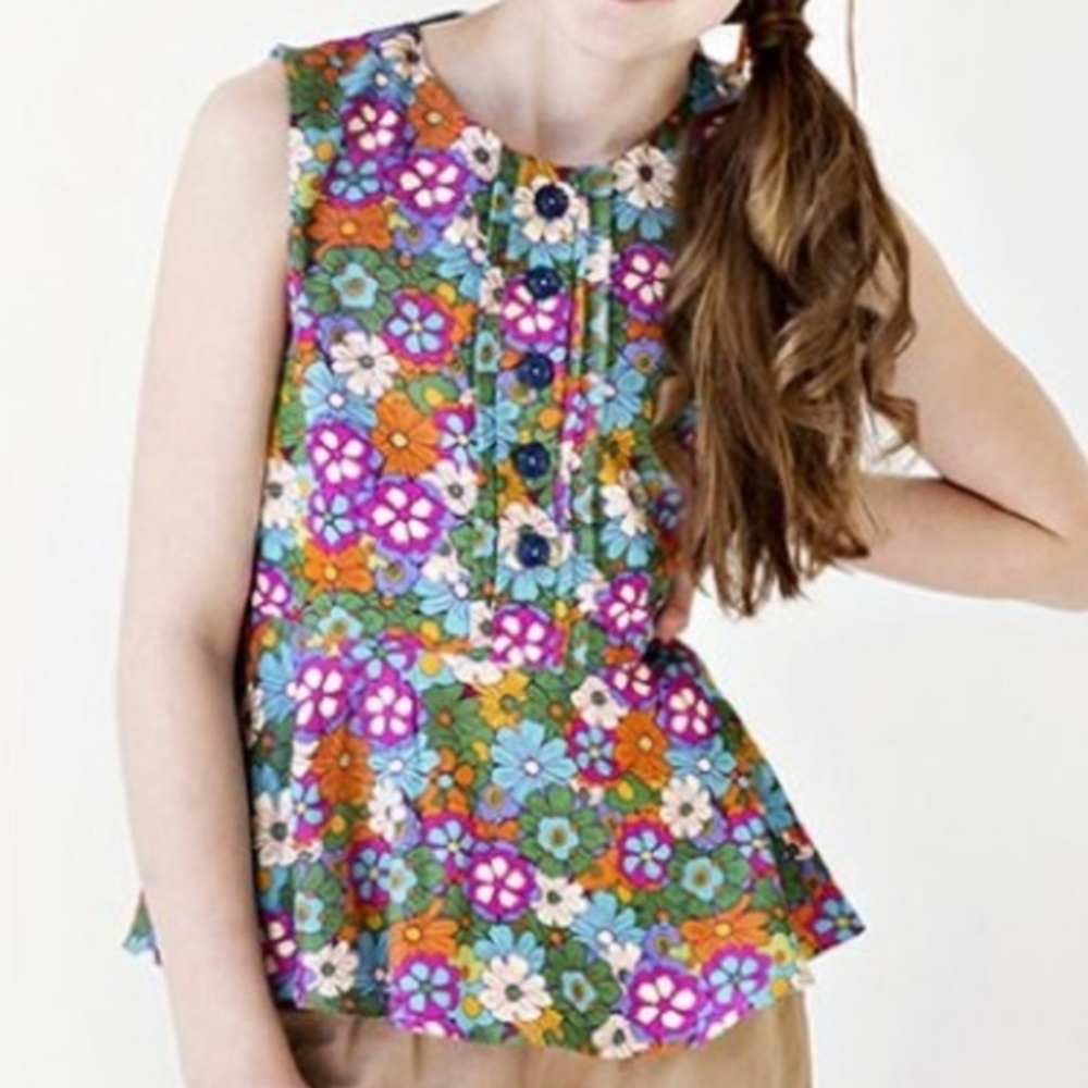 MATILDA JANE Paint By Numbers Floral Top size 4